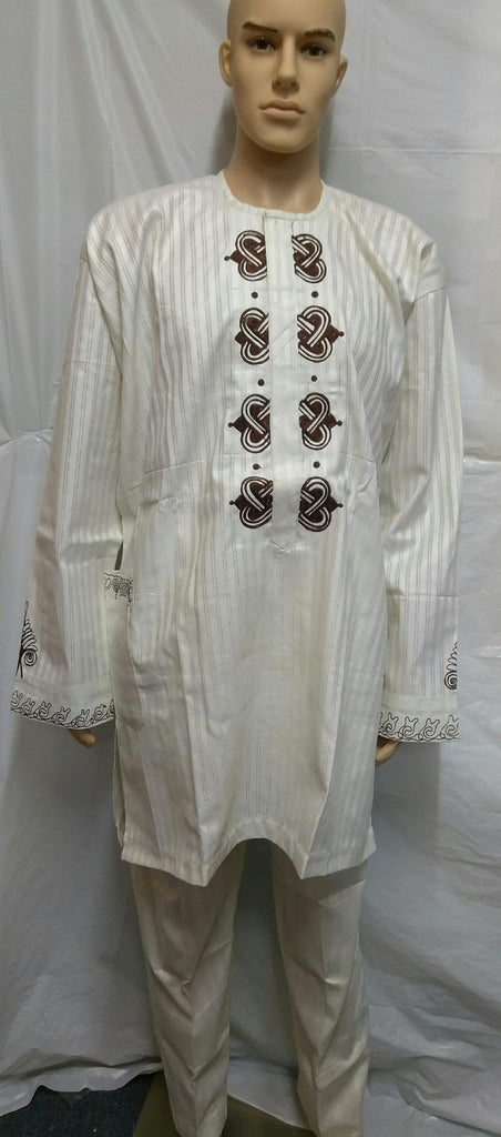 African Men Clothing Traditional  Outfit Complete Set - Ladybee Swiss Lace