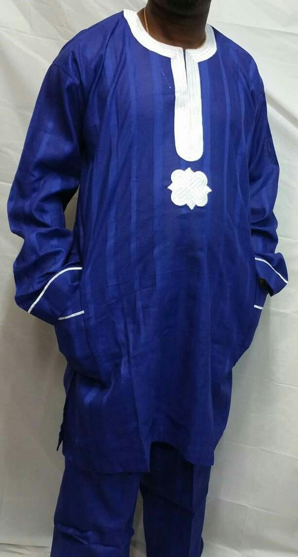 African Men Clothing Traditional  Outfit Complete Set - Ladybee Swiss Lace