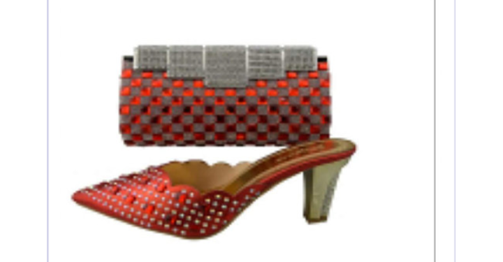 Red Stones Shoes & Bag - Ladybee Swiss Lace
