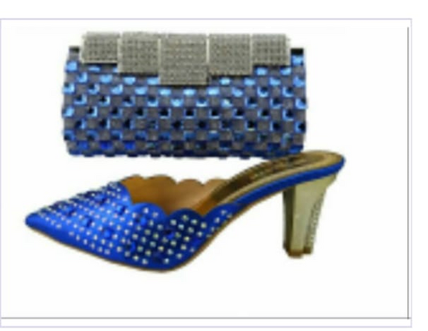 Stone Royal Blue Shoes Set - Ladybee Swiss Lace