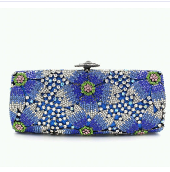 Sparkling Crytal Clutch Purse - Ladybee Swiss Lace