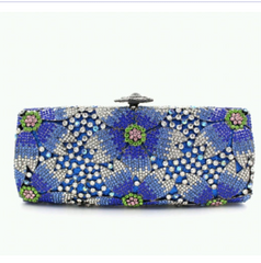 Sparkling Crytal Clutch Purse - Ladybee Swiss Lace