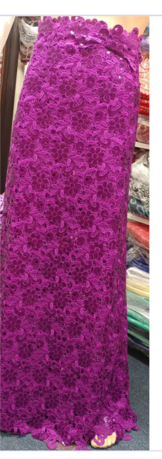 Sequence  Soft Purple Cord Lace - Ladybee Swiss Lace