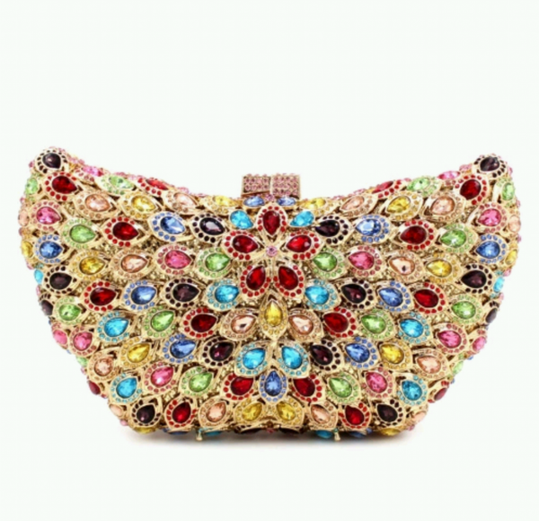 Multicolor clutch purse - Ladybee Swiss Lace