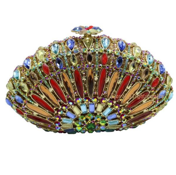 Green clutch purse - Ladybee Swiss Lace