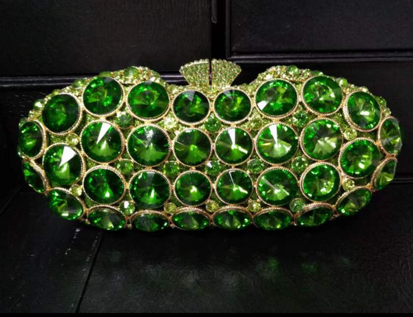 Stunning Green clutch purse - Ladybee Swiss Lace
