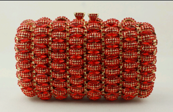 Red clutch purse - Ladybee Swiss Lace