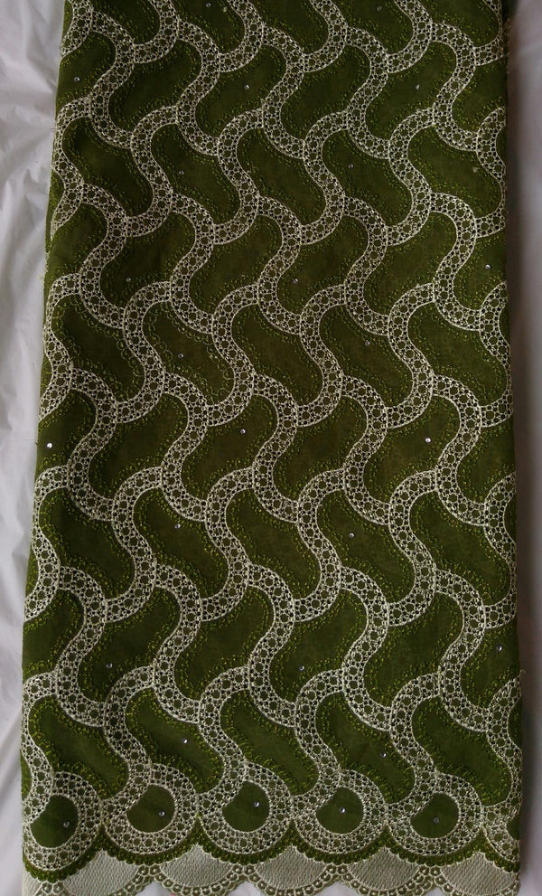 Beautiful Green Swiss Viole Lace - Ladybee Swiss Lace