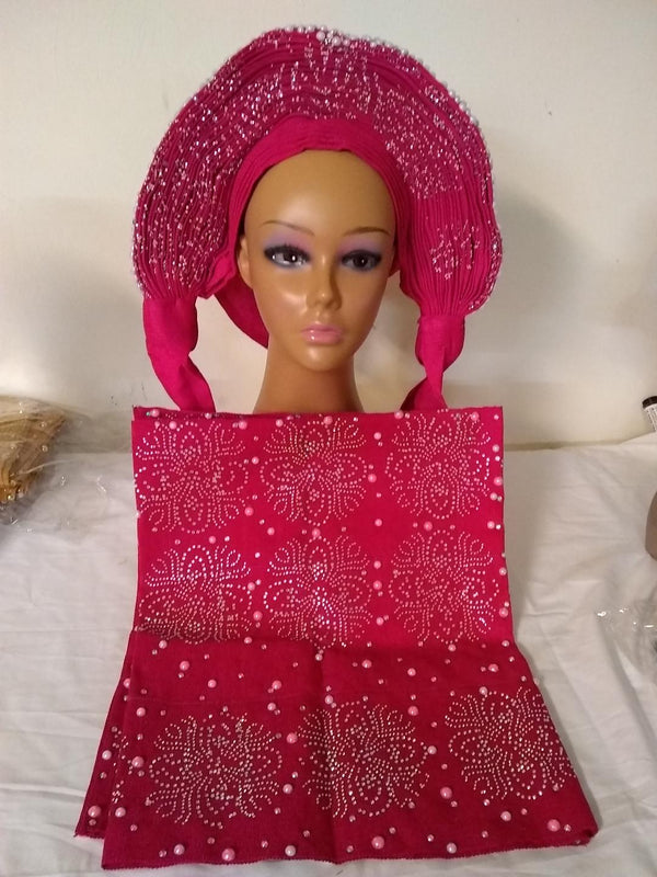 FULLY STONES & BEAUTIFUL AUTO GELE & IPELE - Ladybee Swiss Lace