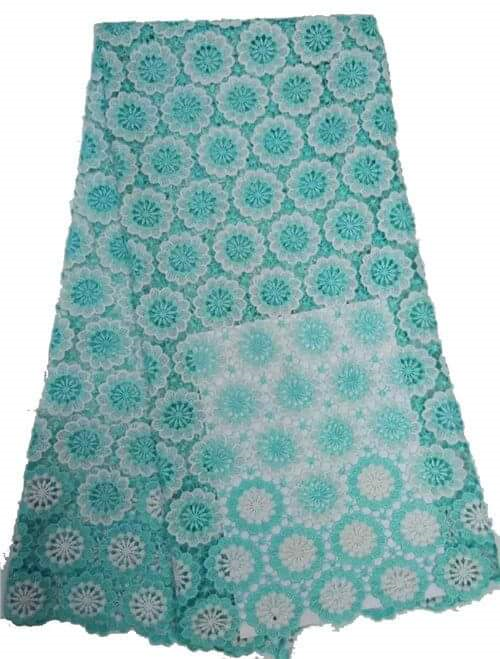 Beautiful Light Blue Cord Lace - Ladybee Swiss Lace