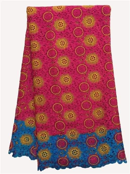 Pink & Blue Cord Lace - Ladybee Swiss Lace