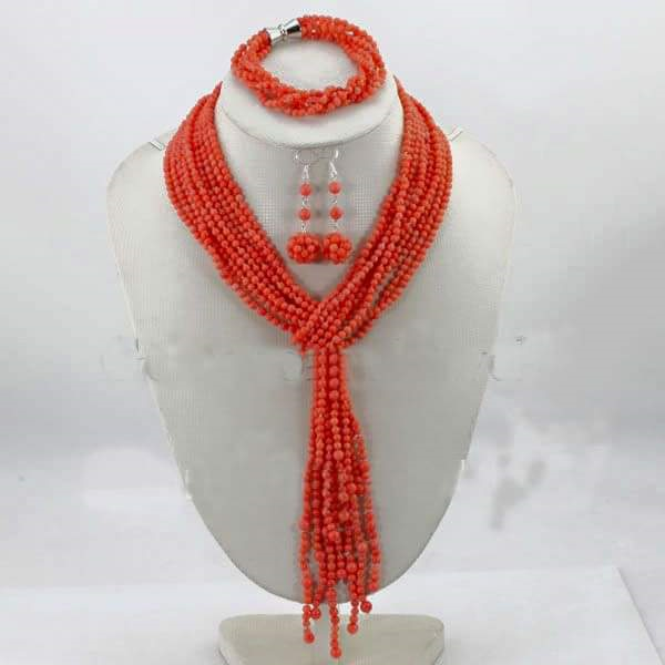 Coral Beads 4 - Ladybee Swiss Lace