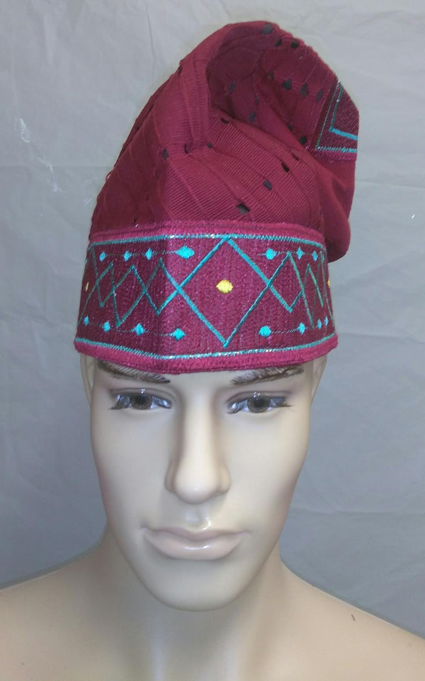 Nigerian Traditional  Native  Wear Men Cap for Traditional Ceremoneis - Ladybee Swiss Lace
