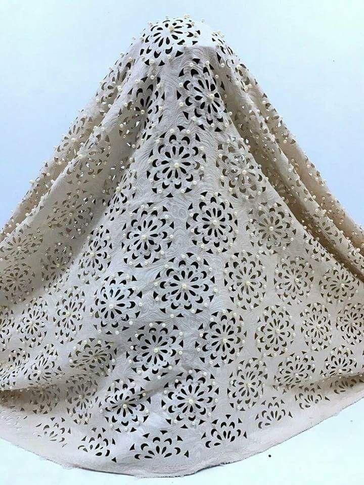 Fully Beaded Lace Cut Fabric - Ladybee Swiss Lace